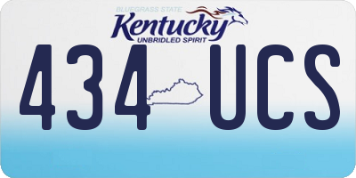KY license plate 434UCS