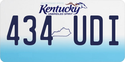 KY license plate 434UDI