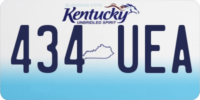 KY license plate 434UEA