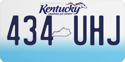 KY license plate 434UHJ