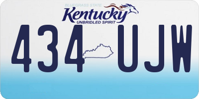 KY license plate 434UJW