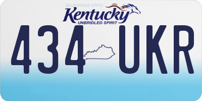 KY license plate 434UKR