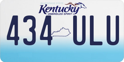 KY license plate 434ULU