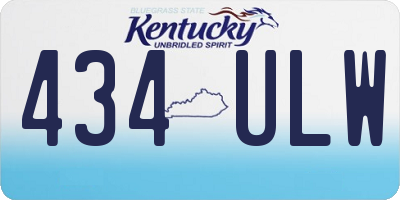 KY license plate 434ULW