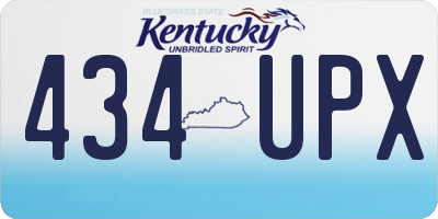 KY license plate 434UPX