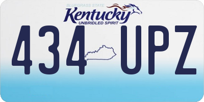 KY license plate 434UPZ