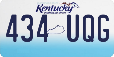 KY license plate 434UQG