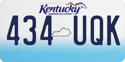 KY license plate 434UQK
