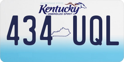 KY license plate 434UQL