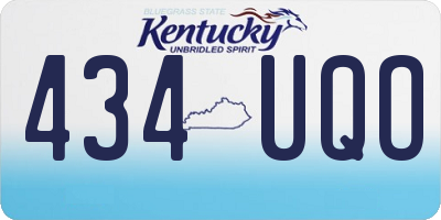 KY license plate 434UQO