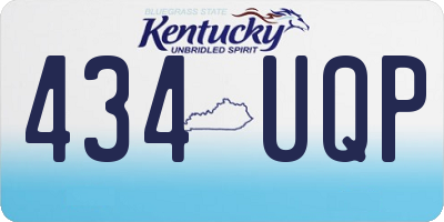 KY license plate 434UQP