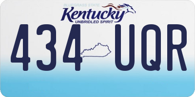 KY license plate 434UQR