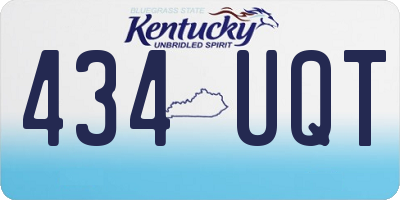 KY license plate 434UQT