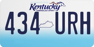 KY license plate 434URH