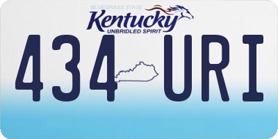 KY license plate 434URI