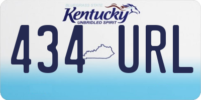 KY license plate 434URL