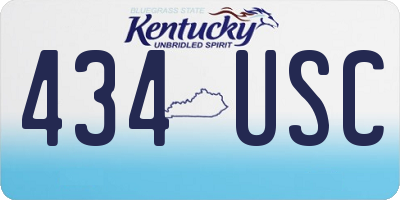 KY license plate 434USC