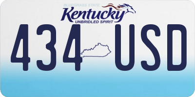 KY license plate 434USD