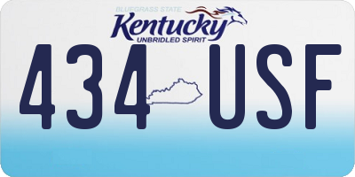 KY license plate 434USF