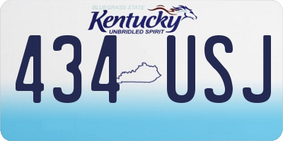 KY license plate 434USJ