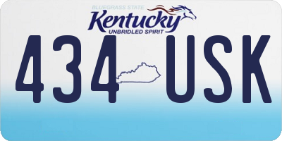 KY license plate 434USK