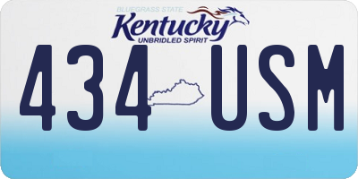 KY license plate 434USM