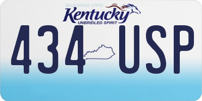 KY license plate 434USP