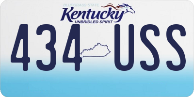 KY license plate 434USS