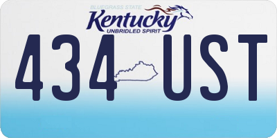 KY license plate 434UST