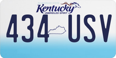 KY license plate 434USV