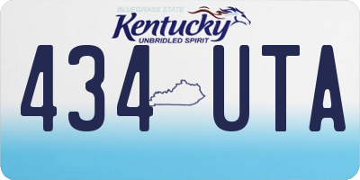 KY license plate 434UTA