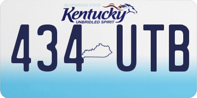 KY license plate 434UTB