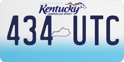KY license plate 434UTC