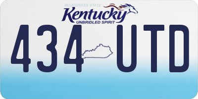 KY license plate 434UTD