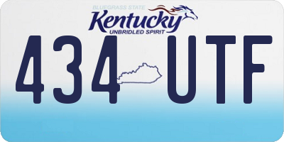 KY license plate 434UTF