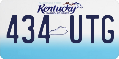 KY license plate 434UTG