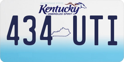 KY license plate 434UTI