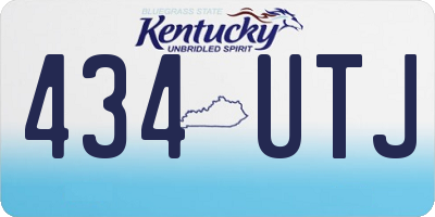 KY license plate 434UTJ