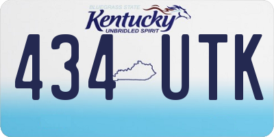 KY license plate 434UTK
