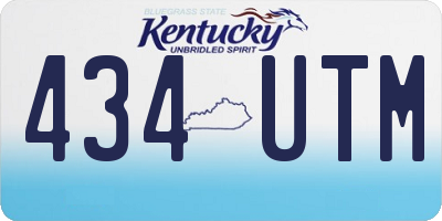 KY license plate 434UTM