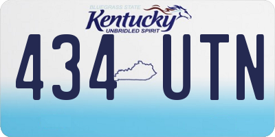 KY license plate 434UTN