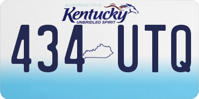 KY license plate 434UTQ
