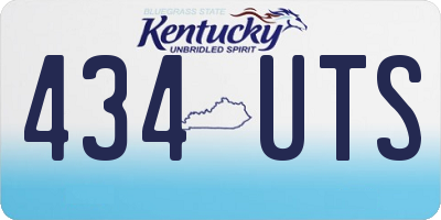 KY license plate 434UTS