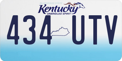 KY license plate 434UTV