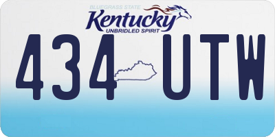 KY license plate 434UTW