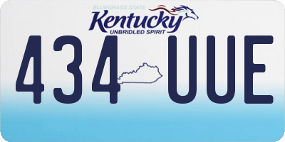 KY license plate 434UUE