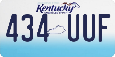 KY license plate 434UUF
