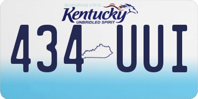 KY license plate 434UUI