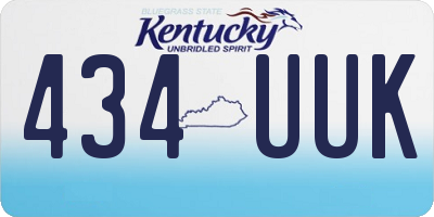 KY license plate 434UUK