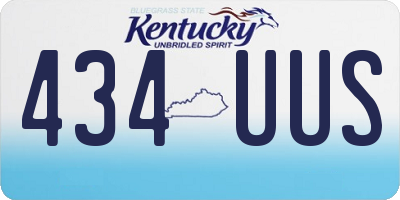 KY license plate 434UUS